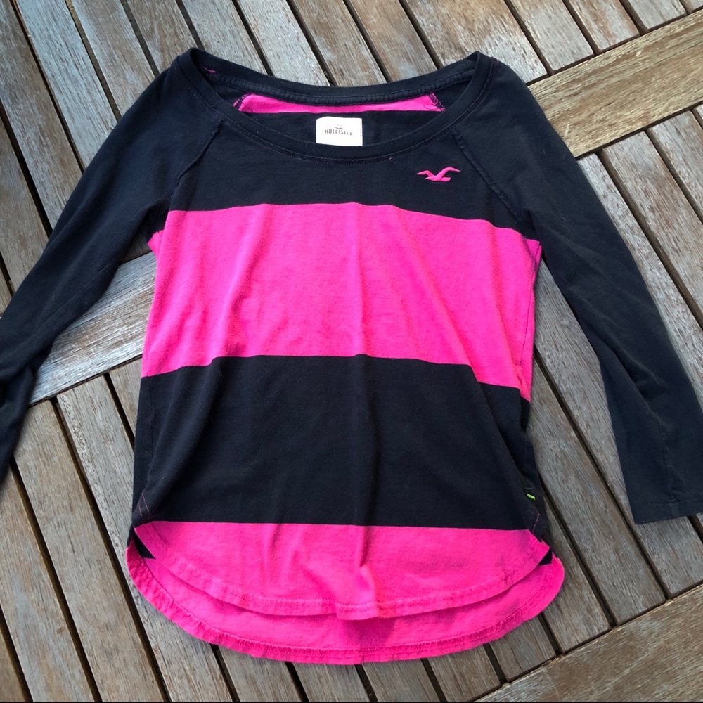 Navy blue & hot pink top